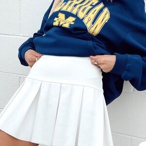 Rescue Me white Pleated Tennis Skirt